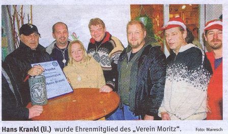 Presseartikel zum Ehrenmitglied Hans Krankl im Verein Moritz